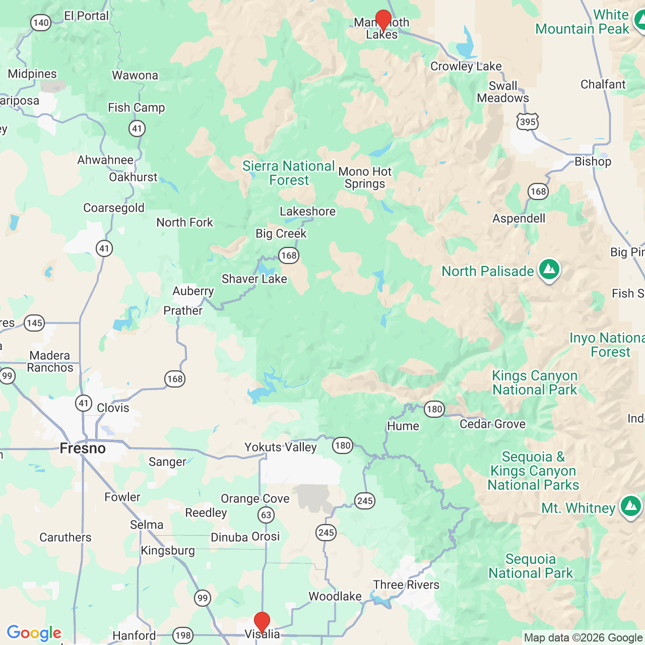 Google map image of our locations